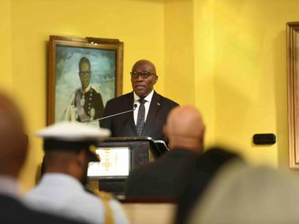 Chief Justice Bryan Sykes address at the Judges’ Swearing-in Ceremony for the Hillary Term on January 5 at King’s House. 