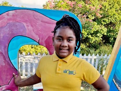 Jamaica-born Amiah Chang operates a lemonade stand in the British Virgin Islands. 