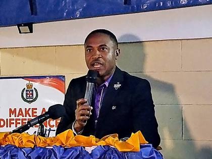 ACP Christopher Phillips addressing a farewell reception in his honour as he prepare to take up duties in Area 3.