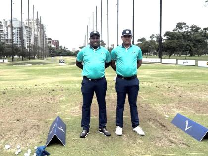 Oshae Haye and Zandre Roye at the 11th Latin America Amateur Golf Championship in Peru on Thursday, January 15.