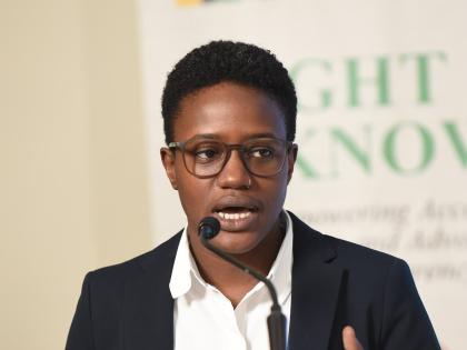 Jade Williams, policy, research and advocacy specialist, Jamaicans For Justice.