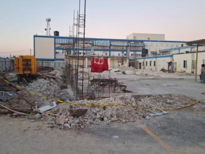 This photo shows reconstruction work, which is under way at the Outpatient Clinic at the Savanna-la-Mar Hospital, Westmoreland, which was destroyed during Hurricane Melissa last October. 