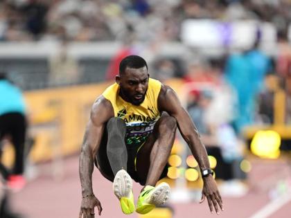 Jamaica’s Jordan Scott competing in the men’s triple jump qualification, Group B, during the World Athletics Championships at the Japan National Stadium, Tokyo, Japan, on September 17, 2025.