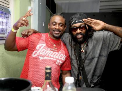 Live on location to support the cause are reggae artistes Christopher Martin (left) and Tarrus Riley.