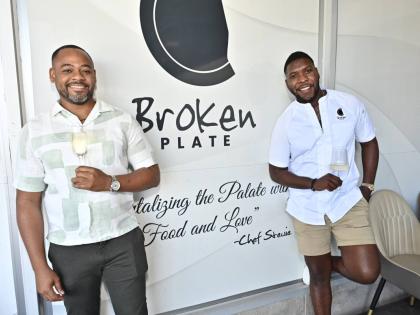 Co-founders of Broken Plate, Kwasi Henry (left) and Chef Damion Stewart were pleased with the afternoon’s proceedings.