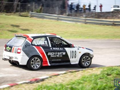 Kyle Mais competing at Dover Race Way in St Ann.