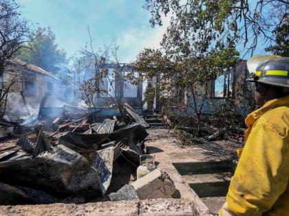 A fire of unknown origin destroyed this house along Alton Villa Road, off Slipe Pen Road, Kingston, early Tuesday morning.