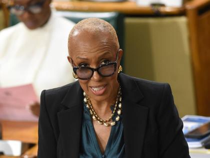 Fayval Williams, minister of finance and the public service, tables the 2026-2027 Estimates of Expenditure in Parliament on Thursday. 