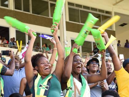 
Supporters of the Jamaica Tallawahs celebrate a win over  Barbados Trident  at Sabina Park on Sunday, September 15, 2019.