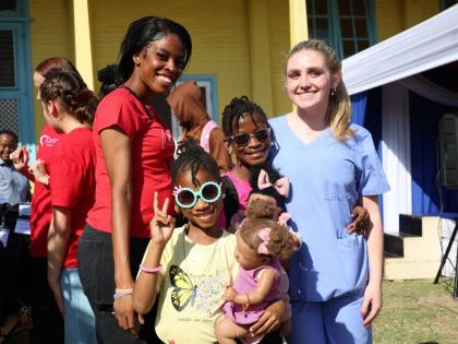 Sashanique Johnson (second right) received her life-changing surgery from Cardiac Kids Foundation of Florida in 2017. Here, she shares a happy moment with her mother Drewcella Francis (left), sister Silayina Reid and Jessica Jacobs (right) from Cardiac Kid