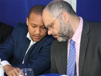 Paul Simpson (left), founder, president and CEO of Cornerstone, and Mark Myers, chairman of both Cornerstone and Barita Investments Limited.