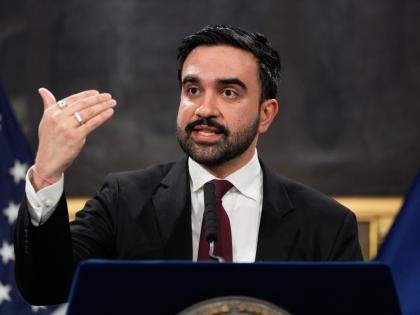 New York City Mayor Zohran Mamdani speaks to reporters during a news conference in New York, Tuesday, February 17, 2026. (AP Photo/Seth Wenig)