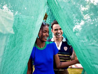 The Rock’s Williams — dressed in Wales Bonner — and Scotsman Thomas Doherty in a vignette from The Glenlivet 12 Year Old Jamaica Edition campaign, directed by Louis English.