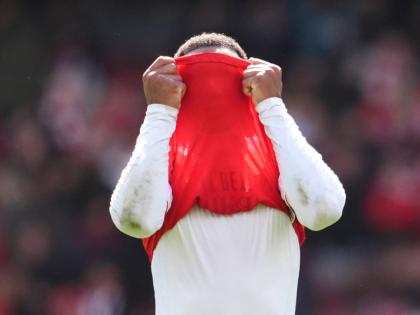 
Arsenal’s Gabriel reacts following defeat in a Premier League football match against Bournemouth in London, England, yesterday.