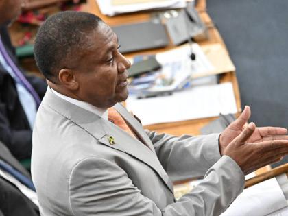 Phillip Paulwell, opposition spokesperson on energy and telecommunications, making his contribution to the Sectoral Debate on Tuesday.
