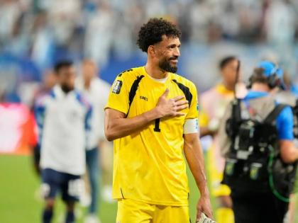 Cape Verde goalkeeper Vozinha (1) leaves the pitch after the World Cup round of 32 football match between Argentina and Cape Verde in Miami Gardens, Fla., Friday, July 3, 2026. (AP Photo/Rebecca Blackwell)