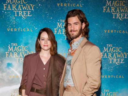 Claire Foy (left) and Andrew Garfield attend ‘The Magic Faraway Tree’ special screening at Regal Union Square on Wednesday in New York. 