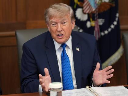 President Donald Trump speaks during a cabinet meeting, Friday, July 31, 2026, at Camp David, the presidential retreat, near Thurmont, Md., Friday, July 31, 2026. (AP Photo/Jacquelyn Martin)