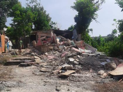 A demolished home in Cooper’s Pen, Trelawny.