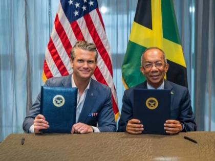 United States Secretary of War, Pete Hegseth (left), and Jamaica’s Deputy Prime Minister and Minister of National Security and Peace, Dr Horace Chang, at the second Americas Counter Cartel Coalition Forum in Panama on August 12. - Contributed photo