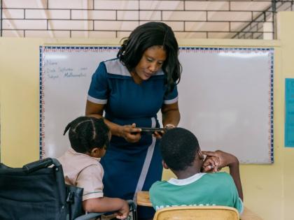 Representational image of a teacher in a classroom