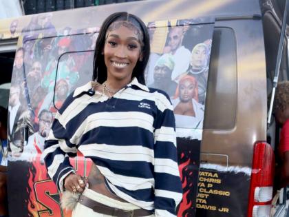 Out to support her father, Beenie Man, at the return of Summa Sizzle, Deshagaye ‘Desha’ Davis strikes a pose for our lens.