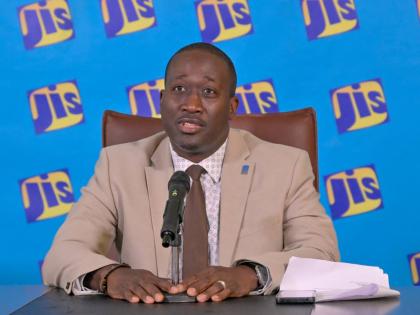 Manager for the Loan Portfolio Management Unit within the National Housing Trust (NHT), Leighton Taylor, speaks at a recent JIS Think Tank at the agency’s Television Department in St Andrew.