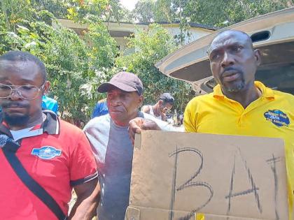 Taxi operators who ply the Spanish Town to Browns Hall route in St Catherine staged a protest about poor road conditions on Wednesday, August 19, 2026.
