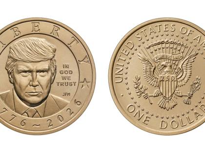 The $1 coin with United States President Donald Trump's image and gold finish is now on sale. - AP photo