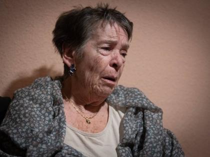 Maricarmen, 87, waits at home for police to arrive before being evicted from the home where she lived in Madrid, Spain, September 23.
