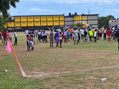 A brawl broke out among spectators on the field following Tuesday’s Walker Cup match between Vauxhall High and hosts Charlie Smith High in Kingston.