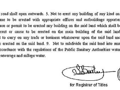 A section of the title for 21 Tucker Avenue.