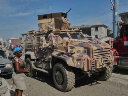 An armoured police vehicle that is part of Gang Suppression Force (GSF) patrols in Port-au-Prince, Haiti, Tuesday, September 29, 2026. 