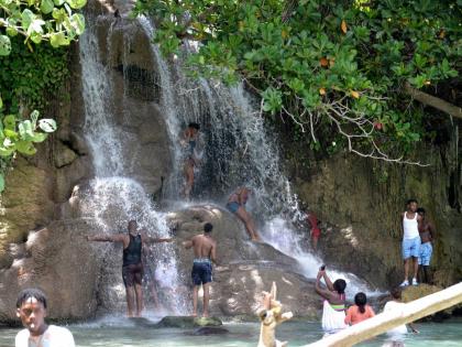Persons at Little Dunn’s River in St Ann.