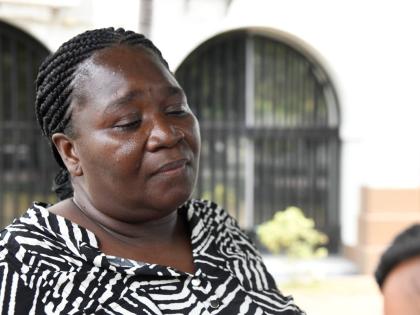 Euon Douglas Graham, mother of 20-year-old D’Jonnay Graham, who was shot dead by her police lover in June 2025.