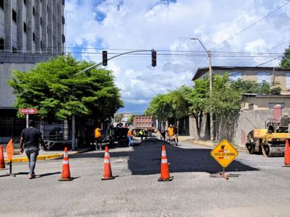 The Kingston and St Andrew Municipal Corporation is undertaking an emergency road-patching programme across the Corporate Area to ease traffic congestion. 