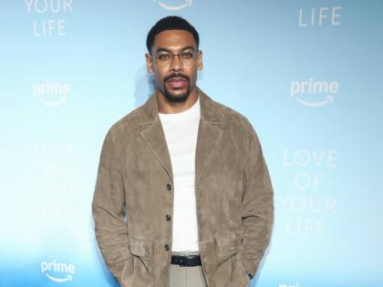 Aaron Pierre pairs a brown suede jacket with a white T-shirt and khakis for the special screening of ‘Love of Your Life’ at the IFC Theater in New York.