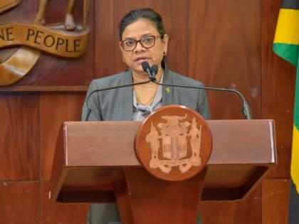 Chief Medical Officer (CMO), Dr Jacquiline Bisasor-McKenzie, addressing a recent post-Cabinet press briefing at Jamaica House in St Andrew.