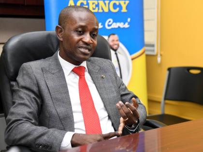 
Kirk Benjamin, commissioner of customs at the Jamaica Customs Agency, speaks with The Sunday Gleaner during an interview at his office in Kingston last Monday. 