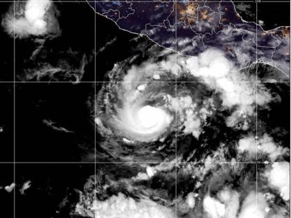 This GOES-19 GeoColor satellite image provided by the National Oceanic and Atmospheric Administration (NOAA) and taken last Thursday shows Hurricane Trudy in the Pacific.