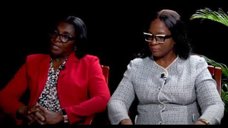 Station Manager at the National Strategic Anti-Gang Division, Jamaica Constabulary Force (JCF), Detective Inspector, Paulette Wynter-Crossfield (left), addressing the Force4Good Podcast recently, which is an initiative of the JCF, aimed at shining light on