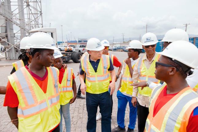 A group of 10 young men from the Boys’ Town Youth Club recently got an inside look at Jamaica’s vibrant port operations during an educational visit to Kingston Wharves, a subsidiary of Pan Jamaica Group (PJG). Led by PJG Vice Chairman and CEO Jeffrey H