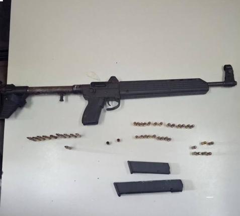 Sub-machine gun seized by police in St Ann on September 26.