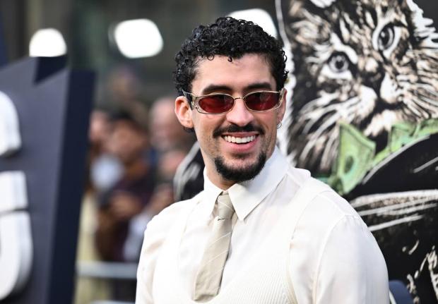 Benito Antonio Martinez Ocasio (aka Bad Bunny) attends the première of ‘Caught Stealing’ at Regal Union Square in New York on Tuesday, August 26.