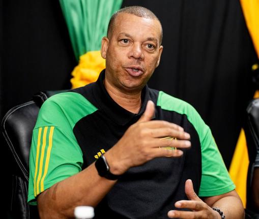 Reggae Girlz head coach Hubert Busby Jr.