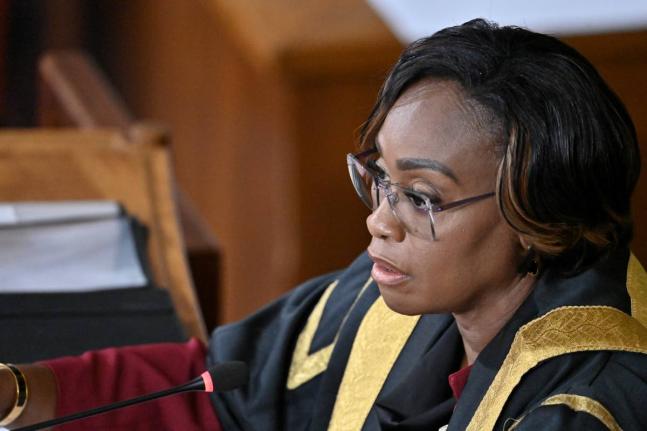 Speaker of the House of Representative, Juliet Holness, speaking  at the sitting of Parliament on Tuesday, October 21.