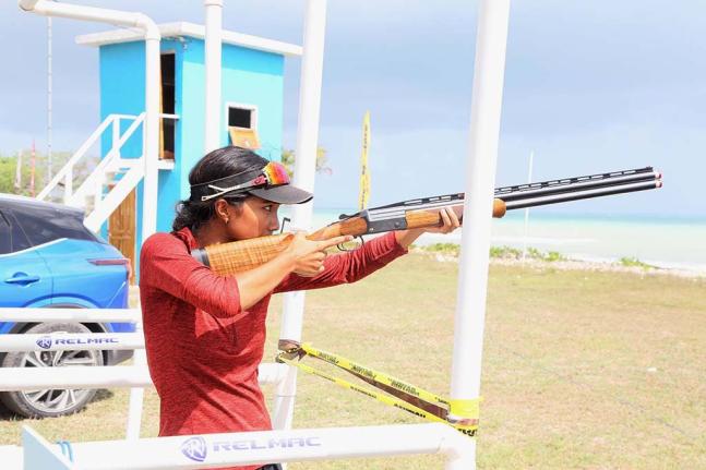 
Aliana McMaster in action at the Jackson Bay Hunting & Fishing Club in Clarendon.