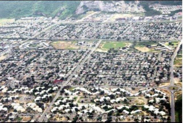 An undated aerial view of a section of Portmore, St Catherine. 