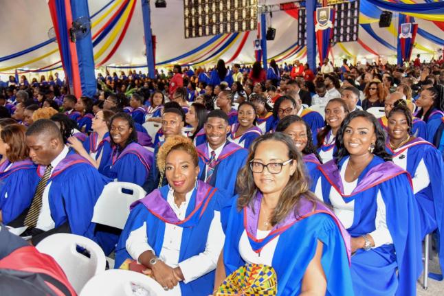 Graduates from the Faculties of Science and Technology and Medical Sciences at the University of the West Indies (UWI), Mona, during the graduation ceremony held on November 4, 2023