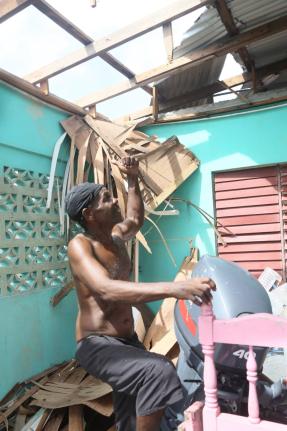 Jesse Samuel, fisherman of Rocky Point in Clarendon, said even though his house was damaged during the passage of Hurricane Melissa on Tuesday, he is giving thanks for life and that his boat engines were spared. He his making plans to head out to sea by th